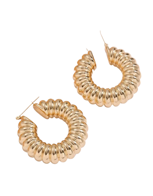 Textured hoop earrings