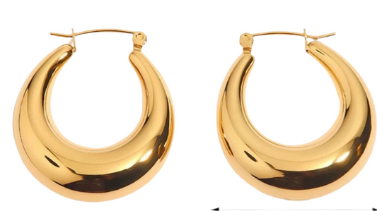 Gold circle earrings