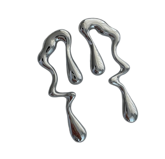 Sliver drop earrings