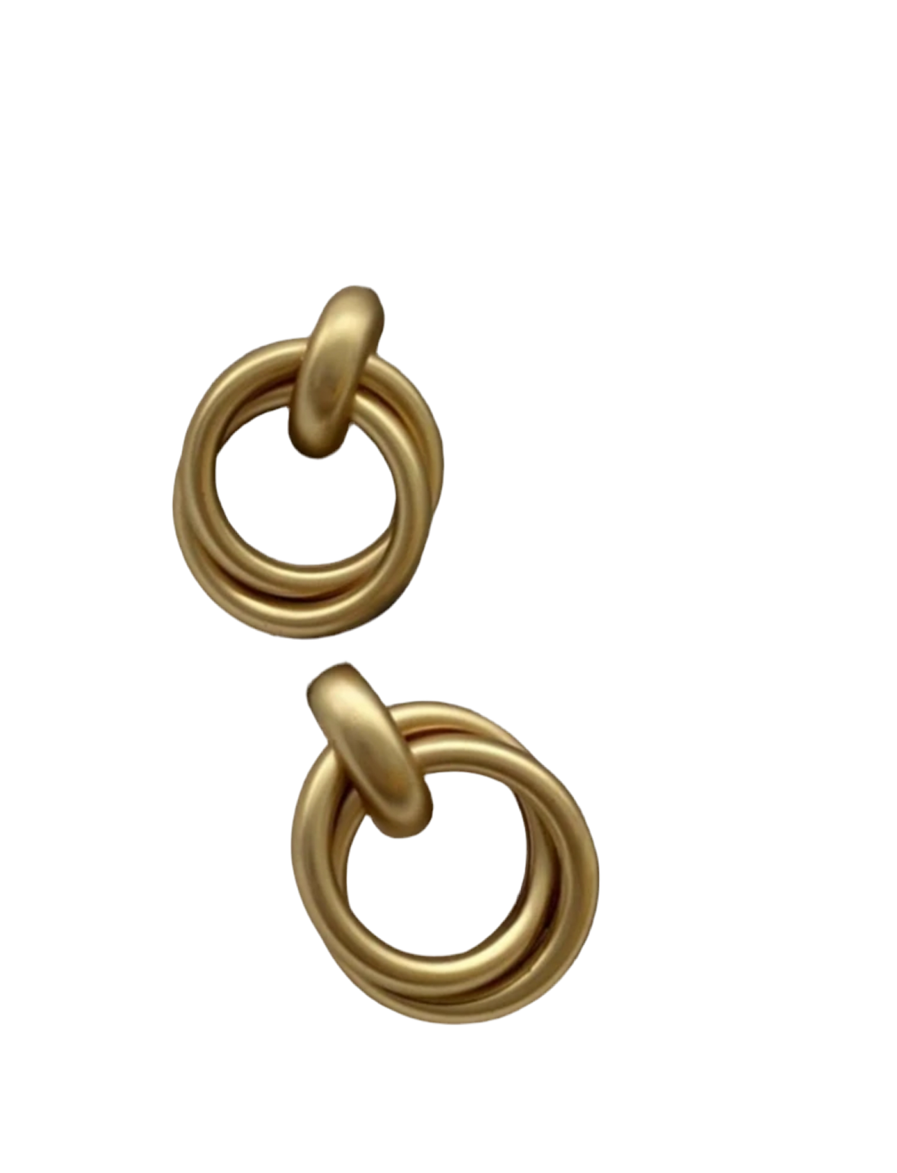 Gold circle earrings