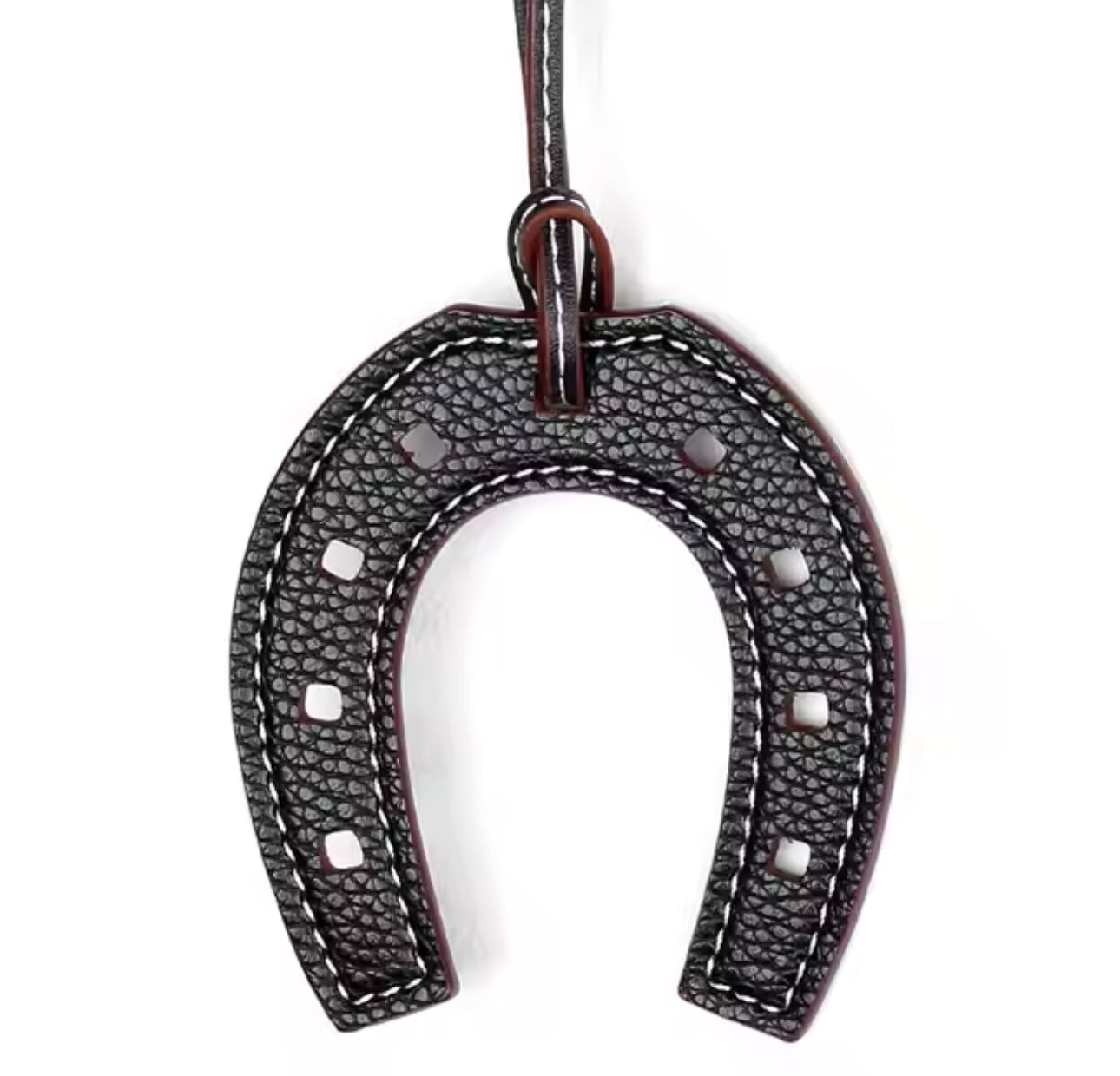 Horse shoe charm - black