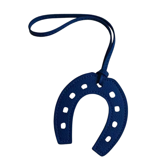 Horse shoe charm - Blue