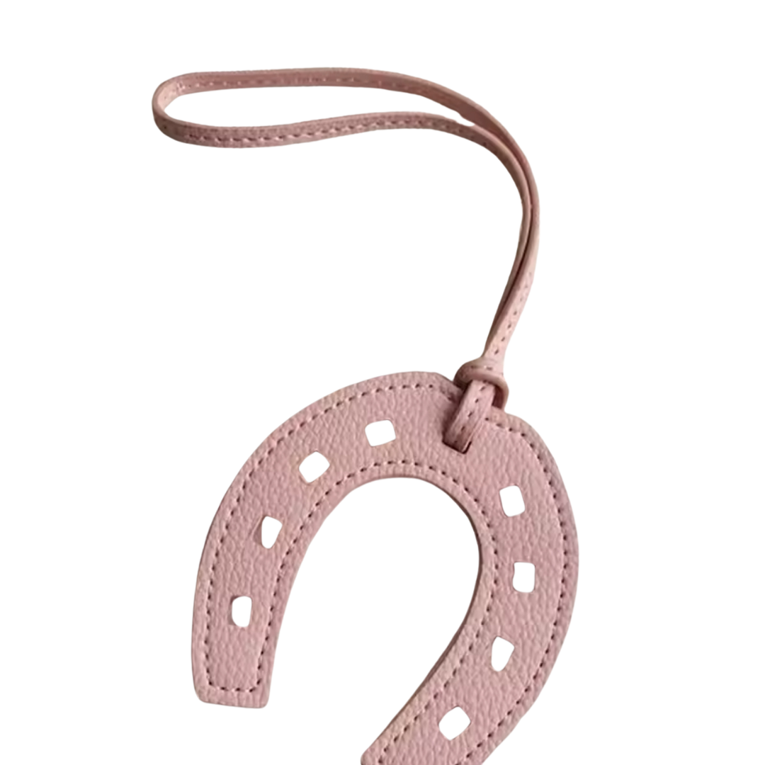 Horse shoe charm - Baby pink