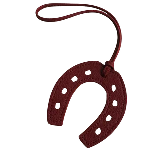 Horse shoe charm - Maroon