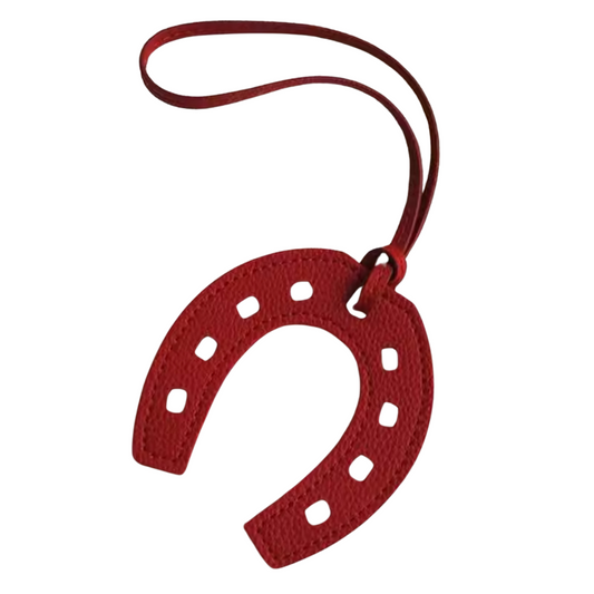 Horse shoe charm - Red